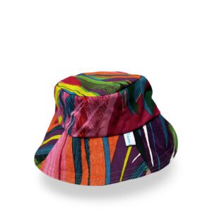 Bob réversible multicolore à motif graphique, vue extérieure face 1